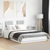 Image de vidaXL Cadre de lit avec LED sans matelas blanc 120x200 cm