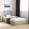 Image de vidaXL Cadre de lit tête de lit et lumières LED chêne sonoma 90x200 cm
