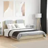 Image de vidaXL Cadre de lit tête de lit et lumières LED chêne sonoma 120x190cm