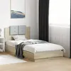 Image de vidaXL Cadre de lit tête de lit et lumières LED chêne sonoma 75x190 cm