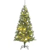 Image de vidaXL vidaXL Sapin de Noël artificiel 300 LED&boules&neige floquée 210 cm