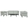 Image de vidaXL Ensemble de canapÃ©s 3 pcs gris clair velours
