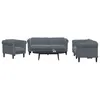 Image de vidaXL Ensemble de canapÃ©s 3 pcs gris foncÃ© velours