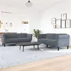 Image de vidaXL Ensemble de canapés 2 pcs gris foncé velours3209220