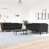 Image de vidaXL Ensemble de canapés 2 pcs noir velours3209224