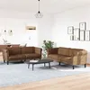 Image de vidaXL Ensemble de canapés 2 pcs marron velours