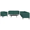 Image de vidaXL Vidaxl Ensemble De Canapés 3 Pcs Vert Foncé Tissu