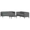Image de vidaXL Ensemble de canapÃ©s 2 pcs gris foncÃ© tissu