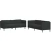 Image de vidaXL Ensemble de canapés 2 pcs noir tissu3209240