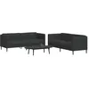 Image de vidaXL Ensemble de canapÃ©s 2 pcs noir tissu