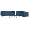 Image de vidaXL Ensemble de canapés 2 pcs bleu tissu3209244