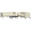 Image de vidaXL Ensemble de canapés 2 pcs crème tissu3209245