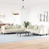 Image de vidaXL Ensemble de canapÃ©s 2 pcs avec coussins crÃ¨me velours