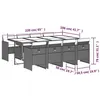 Image de vidaXL Ensemble à manger de jardin et coussins 9 pcs mélange beige