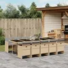 Image de Vidaxl Ensemble Ã Manger De Jardin Et Coussins 11 Pcs MÃ©lange Beige