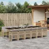 Image de vidaXL Vidaxl Ensemble À Manger De Jardin Et Coussins 13 Pcs Beige