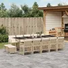 Image de Vidaxl Ensemble Ã Manger De Jardin Et Coussins 15 Pcs Beige