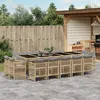 Image de Vidaxl Ensemble Ã Manger De Jardin Et Coussins 15 Pcs MÃ©lange Beige