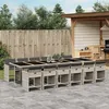 Image de Vidaxl Ensemble Ã Manger De Jardin Et Coussins 13 Pcs Gris Clair Rotin