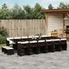 Image de Vidaxl Ensemble Ã Manger De Jardin Et Coussins 17 Pcs Marron Rotin