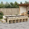 Image de Vidaxl Ensemble Ã Manger De Jardin Et Coussins 17 Pcs Beige