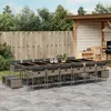 Image de vidaXL Ensemble Ã  manger de jardin 17 pcs et coussins rÃ©sine tressÃ©e