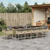 Image de Vidaxl Ensemble Ã Manger De Jardin Et Coussins 15 Pcs MÃ©lange Beige