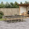 Image de vidaXL Vidaxl Ensemble À Manger De Jardin Coussins 13 Pcs Mélange Beige Rotin