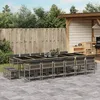 Image de Vidaxl Ensemble Ã Manger De Jardin 17 Pcs Et Coussins RÃ©sine TressÃ©e