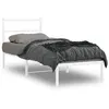 Image de vidaXL Cadre de lit métal sans matelas avec tête de lit blanc 75x190cm
