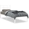 Image de vidaXL Cadre de lit mÃ©tal sans matelas avec tÃªte de lit blanc 75x190cm