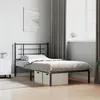 Image de vidaXL Cadre de lit métal sans matelas et tête de lit blanc 100x190 cm