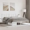 Image de vidaXL Cadre de lit métal avec tête de lit blanc 160x200 cm