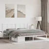 Image de vidaXL Cadre de lit métal avec tête de lit blanc 183x213 cm