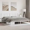 Image de vidaXL Cadre de lit métal avec tête de lit blanc 200x200 cm