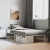 Image de vidaXL Cadre de lit métal blanc 107x203 cm