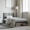 Image de vidaXL Cadre de lit métal avec tête de lit noir 90x200 cm