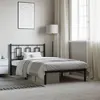 Image de vidaXL Cadre de lit métal avec tête de lit noir 107x203 cm