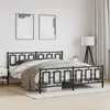 Image de vidaXL Cadre de lit métal avec tête de lit/pied de lit noir 183x213 cm