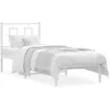 Image de vidaXL Cadre de lit métal sans matelas avec tête de lit blanc 75x190cm