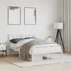 Image de vidaXL Cadre de lit métal avec tête de lit blanc 120x200 cm