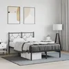 Image de vidaXL Cadre de lit métal avec tête de lit noir 120x190 cm