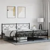 Image de vidaXL Cadre de lit métal avec tête de lit/pied de lit noir 193x203 cm