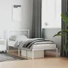Image de vidaXL Cadre de lit métal sans matelas avec tête de lit blanc 90x200cm376268