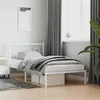 Image de vidaXL Cadre de lit métal avec tête de lit blanc 100x190 cm