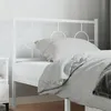Image de vidaXL Tête de lit métal blanc 100 cm