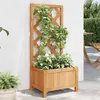 Image de vidaXL Jardinière avec treillis marron bois massif de sapin365473