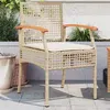Image de vidaXL Chaises de jardin coussins lot de 2 beige résine tressée acacia366249