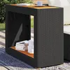 Image de vidaXL Table d'appoint de jardin dessus en bois noir 100x40x75 cm366306