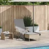 Image de vidaXL Vidaxl Chaise Longue Beige Et Gris Clair Rattan Pe 157 X 55 X 92 Cm